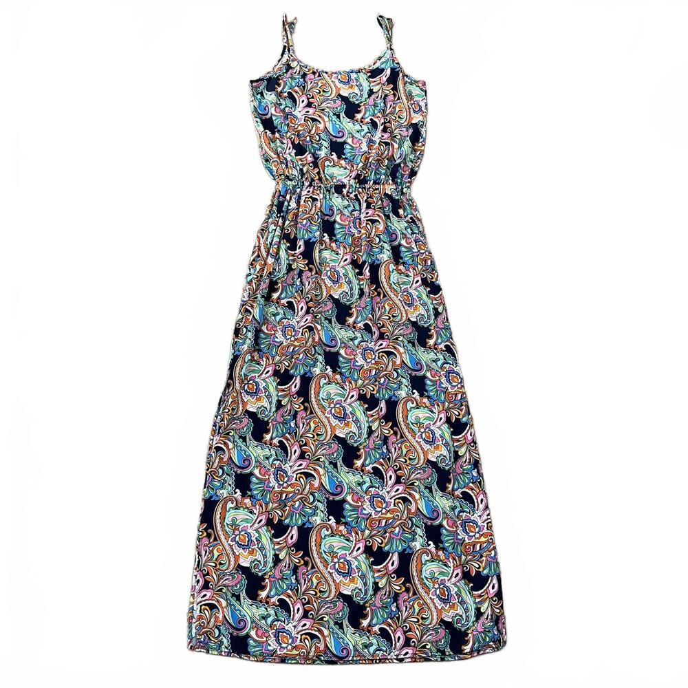Tommy Bahama Womens Paisley Floral Multicolor Maxi Dress Size XS - Picture 3 of 5